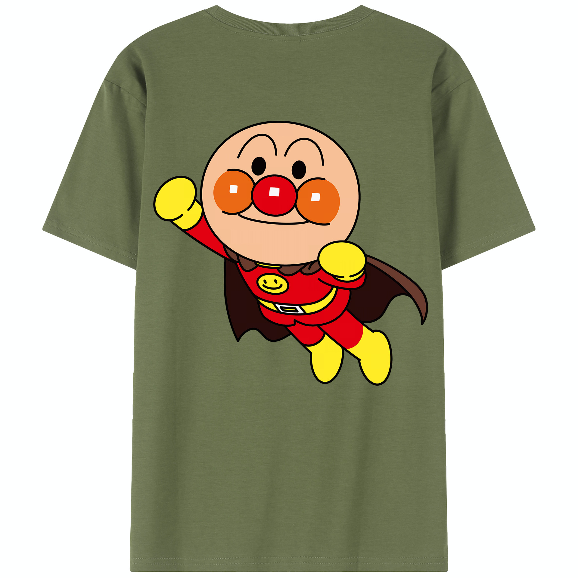 （画像用） アンパンマン Anpanman 綿100％半袖Tシャツ（背面プリント）